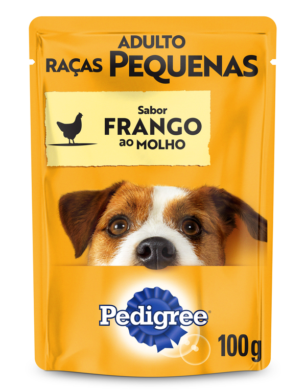 RAÇÃO ÚMIDA PEDIGREE SACHÊ FRANGO AO MOLHO PARA CÃES ADULTOS DE RAÇAS PEQUENAS 100G