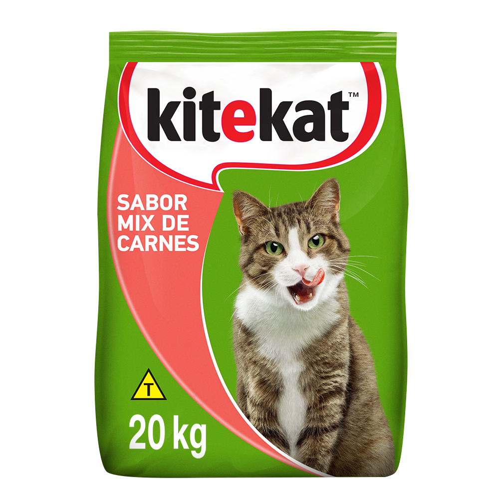 RAÇÃO KITEKAT MIX DE CARNES PARA GATOS ADULTOS 20KG