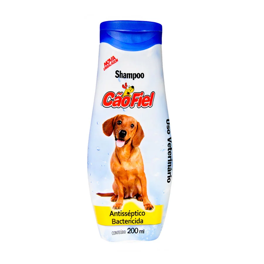 SHAMPOO ANTISSÉPTICO PARA CÃES E GATOS 200ML - CÃO FIEL