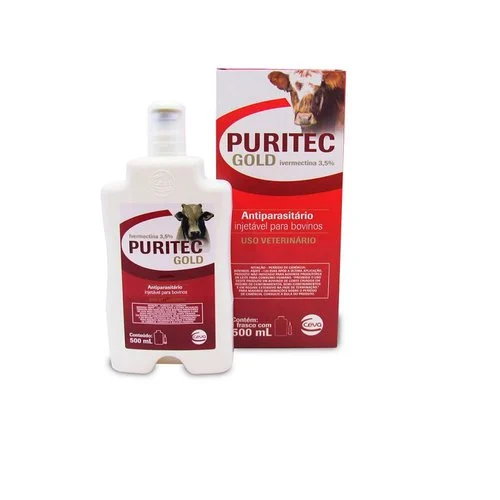 ENDOCTOPARASITICIDA PARA BOVINOS PURITEC GOLD IVERMECTINA 3,5% 500ML - CEVA