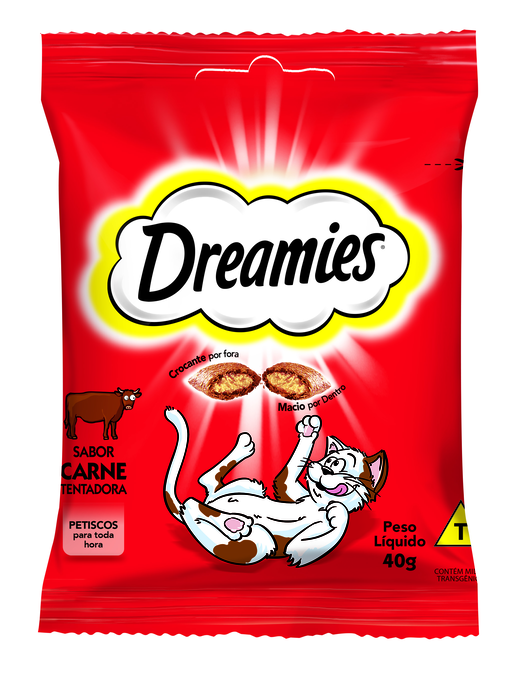 PETISCO DREAMIES CARNE TENTADORA GATOS ADULTOS 40G