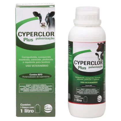 ECTOPARASITICIDA PARA BOVINOS CYPERCLOR PLUS PULVERIZAÇÃO 1L - CEVA