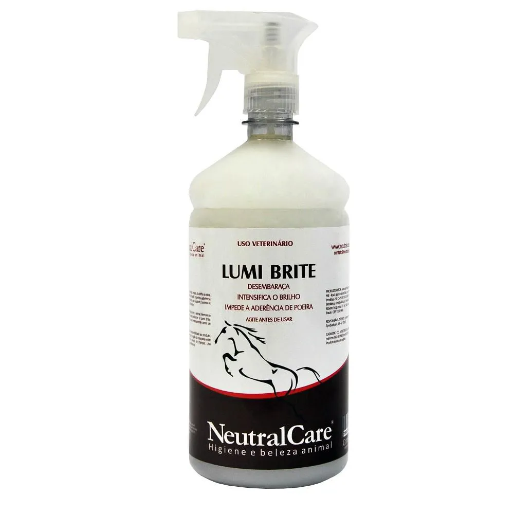ABRILHANTADOR E DESEMBARAÇADOR PARA EQUINOS LUMI BRITE 1L - NEUTRAL CARE