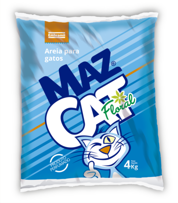 AREIA SANITÁRIA PARA GATOS MAS CAT FLORAL 4KG