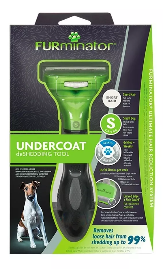 ESCOVA TIRA PELO FURMINATOR PEQUENO PARA CÃES DE PELO CURTO - FURMINATOR