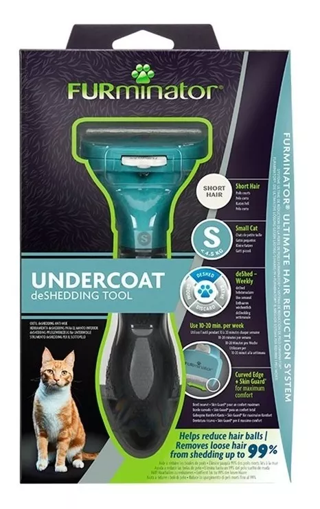 ESCOVA TIRA PELO FURMINATOR PEQUENO PARA GATOS DE PELO CURTO - FURMINATOR