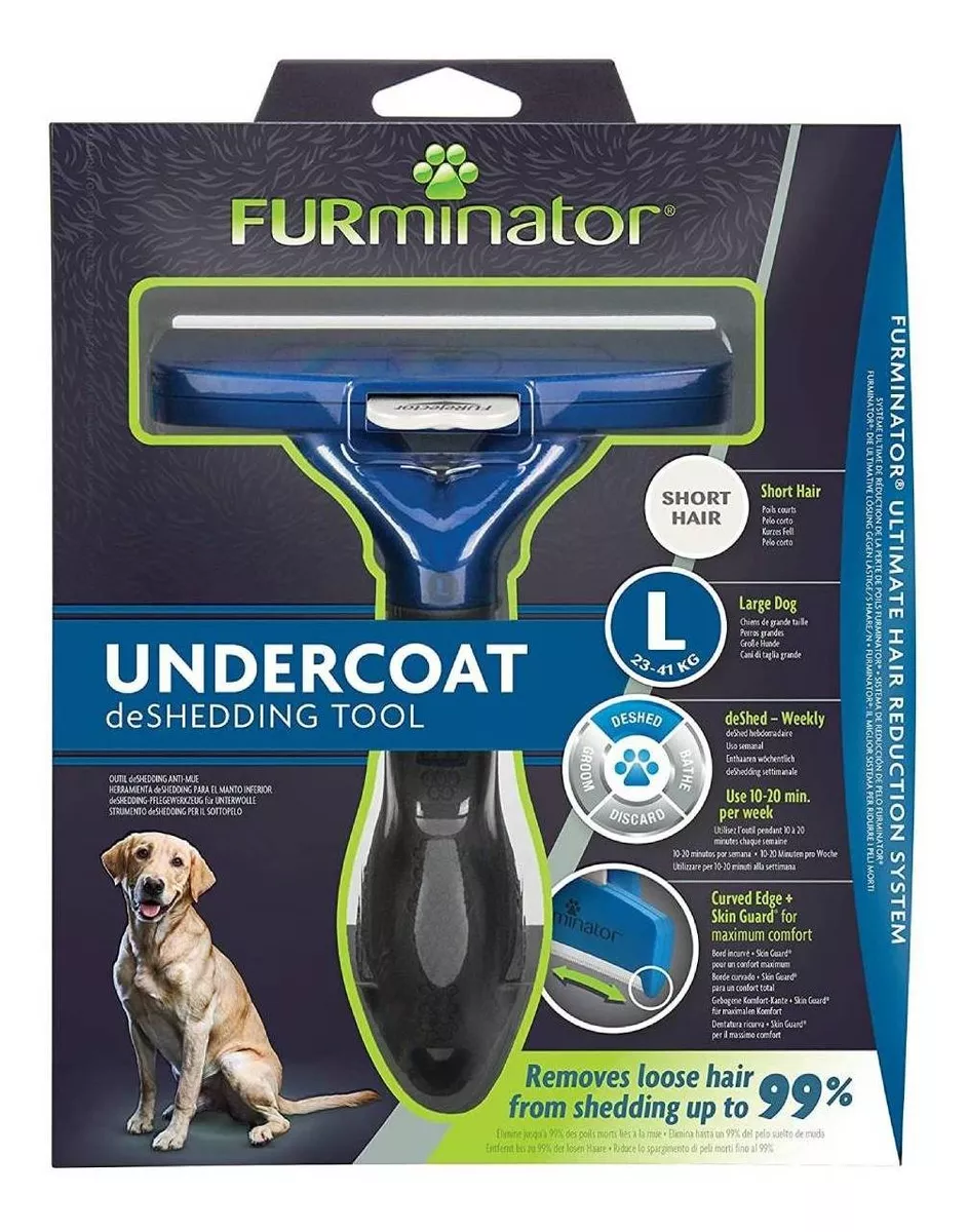 ESCOVA TIRA PELO FURMINATOR GRANDE PARA CÃES DE PELO CURTO - FURMINATOR
