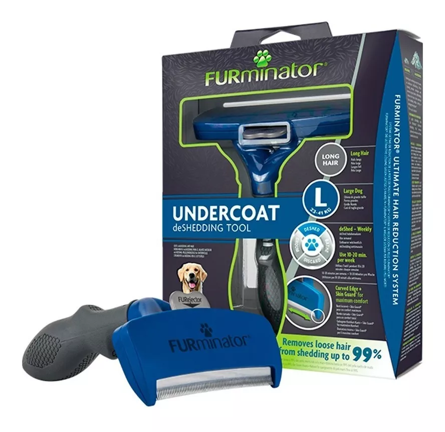 ESCOVA TIRA PELO FURMINATOR GRANDE PARA CÃES DE PELO LONGO - FURMINATOR