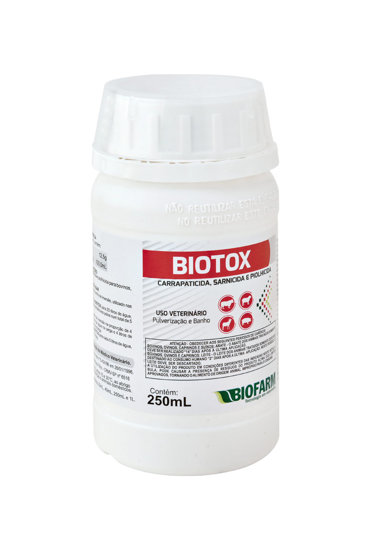 CARRAPATICIDA, SARNICIDA E PIOLHICIDA BIOTOX PULVERIZAÇÃO E BANHO 250ML - BIOFARM