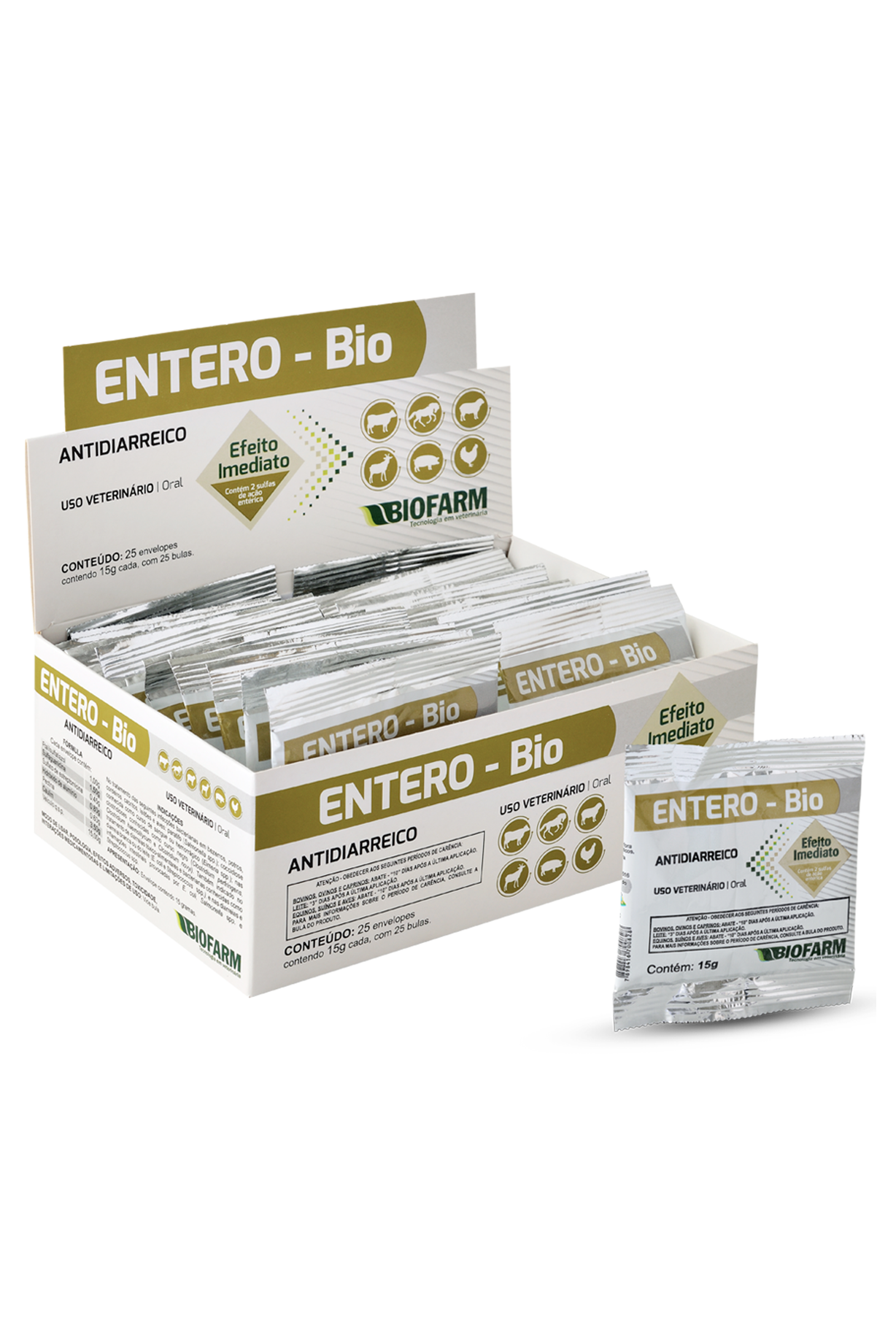 ANTIDIARREICO COM EFEITO IMEDIATO ENTERO-BIO 15G - BIOFARM