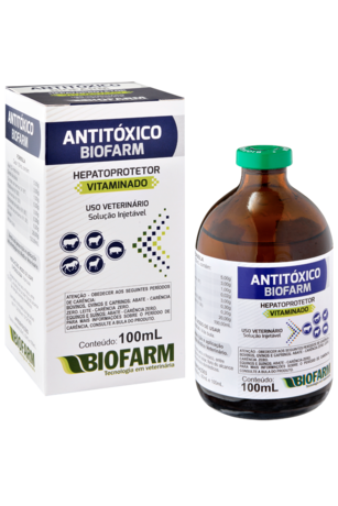 HEPATOPROTETOR ANTITÓXICO 100ML USO INJETÁVEL - BIOFARM