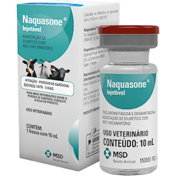 DIURÉTICO ANTI-INFLAMATÓRIO INJETÁVEL NAQUASONE 10ML - MSD