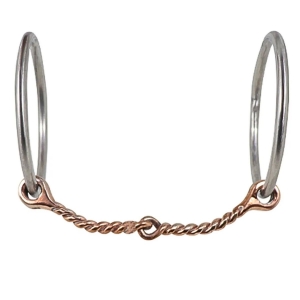 BRIDÃO TORCIDO ARGOLA EM INOX E COBRE - MREIS