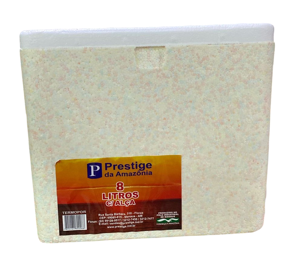 CAIXA TÉRMICA DE ISOPOR 8L - PRESTIGE DA AMAZÔNIA